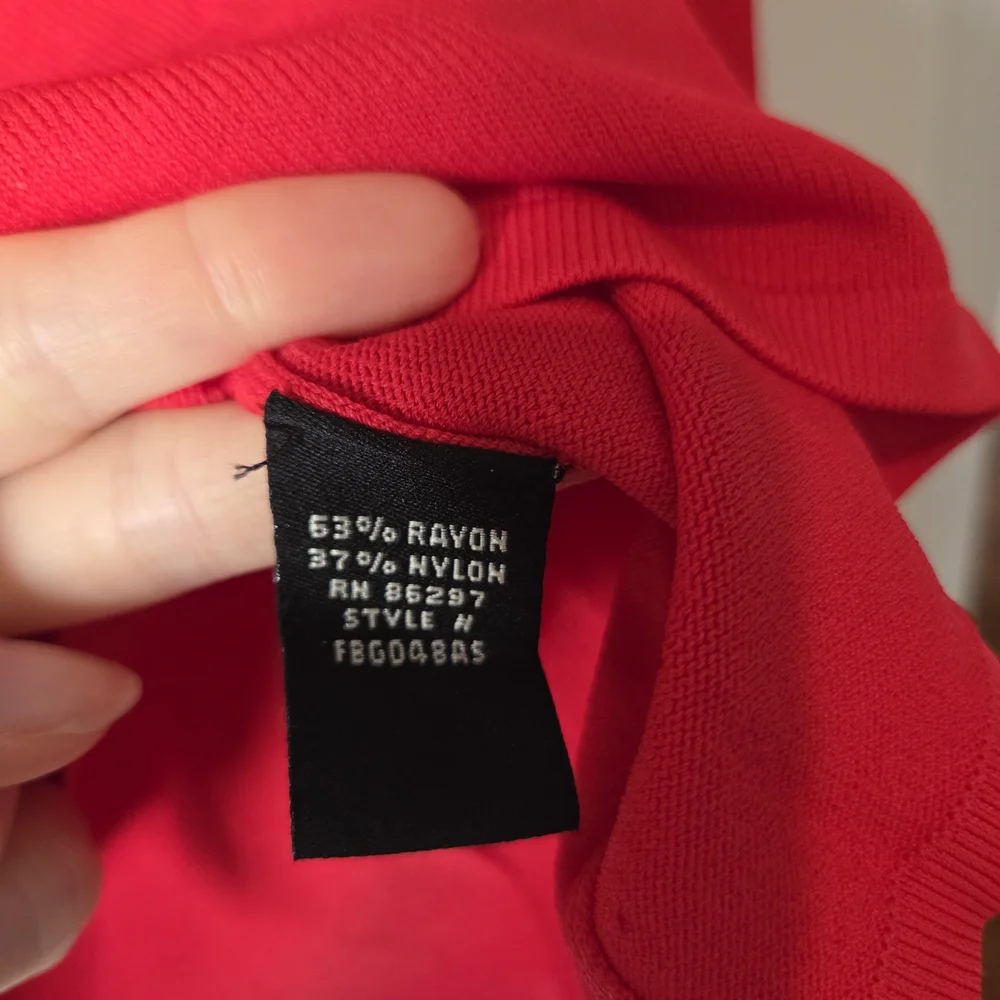 Women's Red Long Sleeve Top - Picture 3 of 6